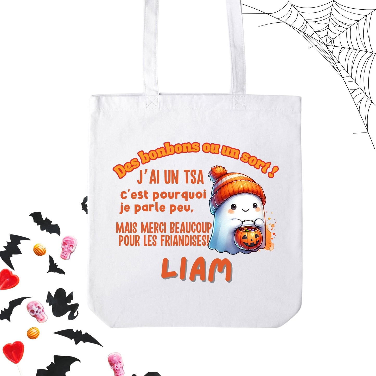 Tote Bag Personnalisable pour la Collecte de Bonbons