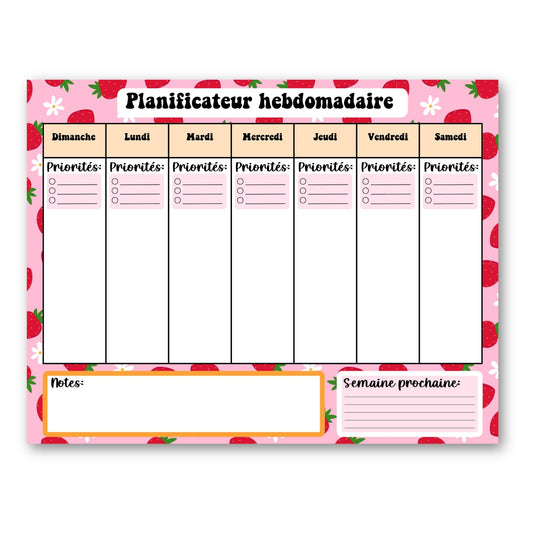 Plannificateur Hebdomadaire