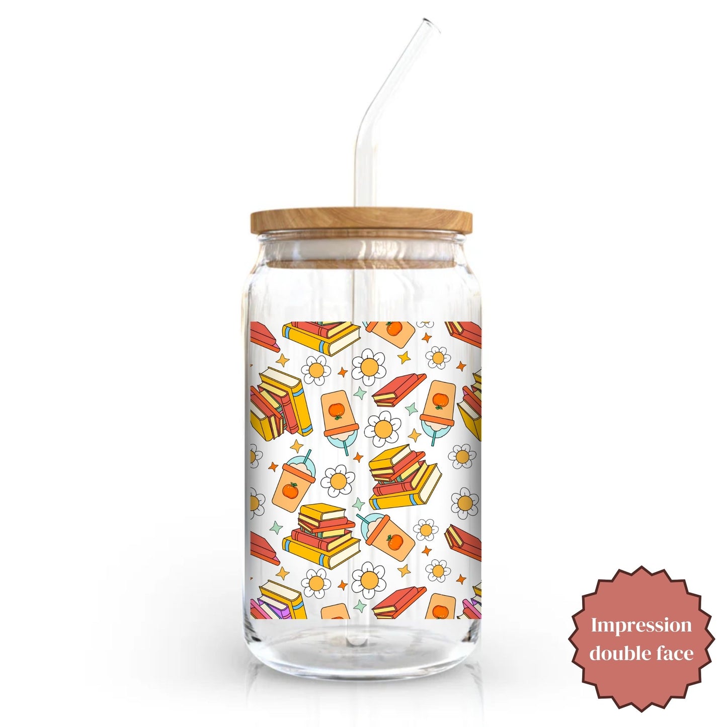 Le Literary Latte Glass