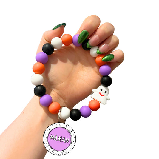 Bracelet en Billes de Silicone Fantôme