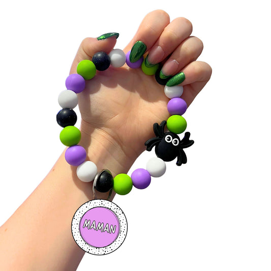 Bracelet en Billes de Silicone Araignée