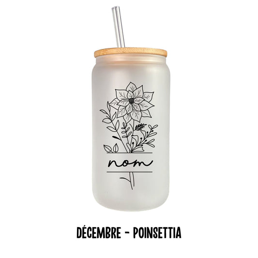 Verre 16 oz fleurs