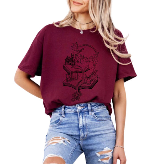 T-shirt Livre et Dragon